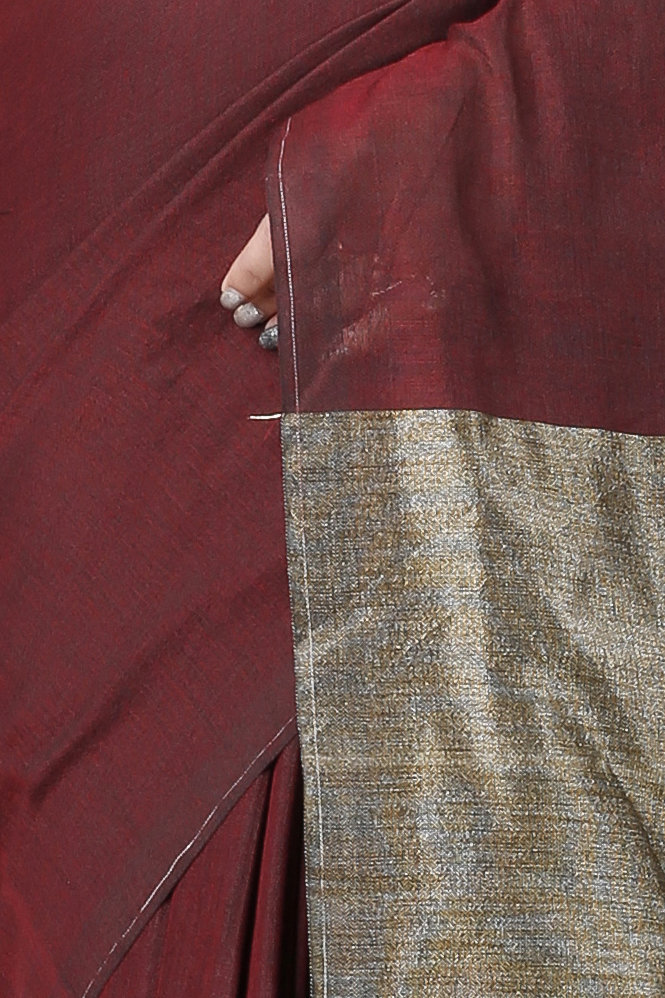 Merron Pure Cotton Kesh Than Hand Loom Saree (5235)